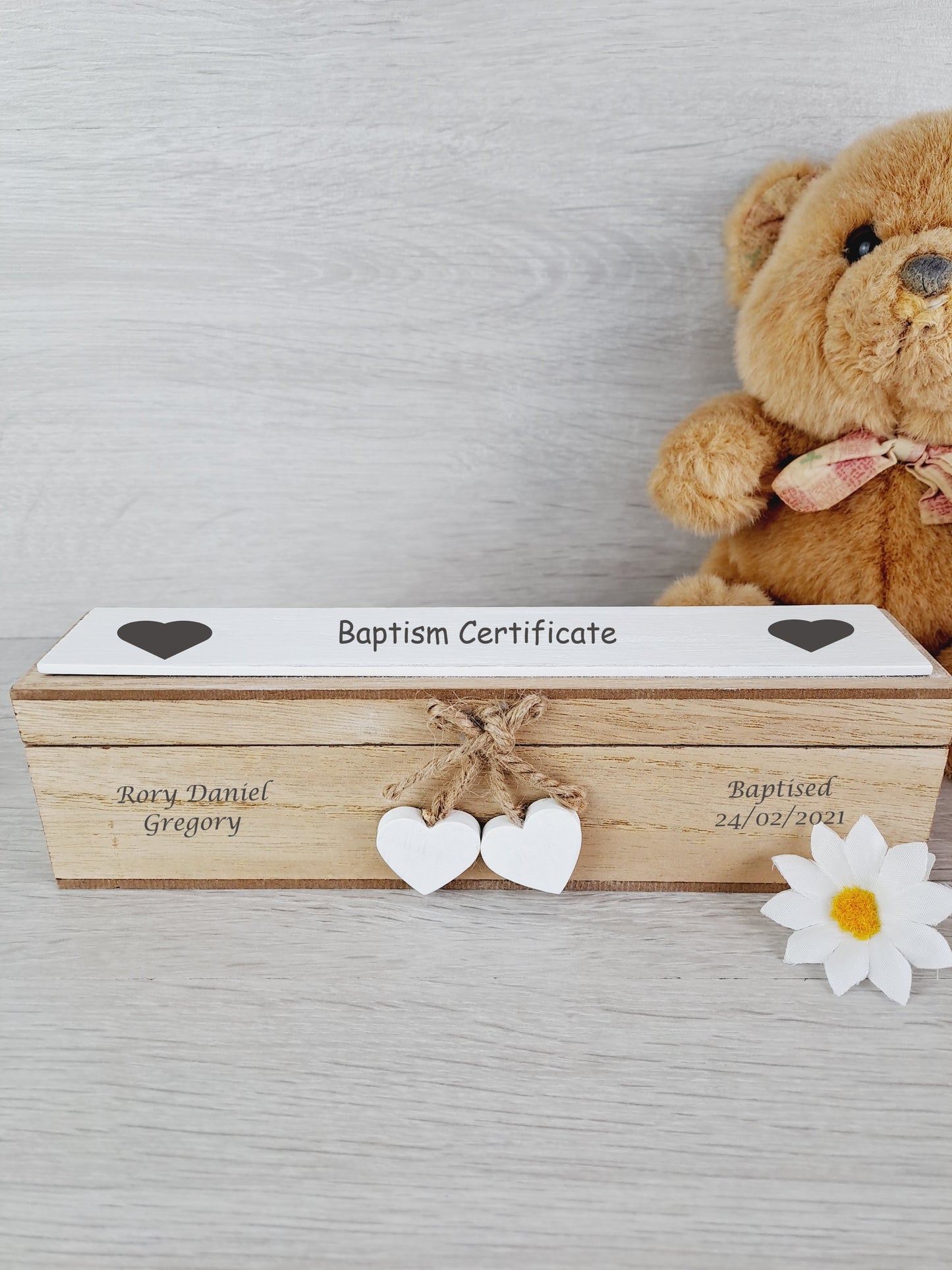 Personalised Christening Certificate Holder