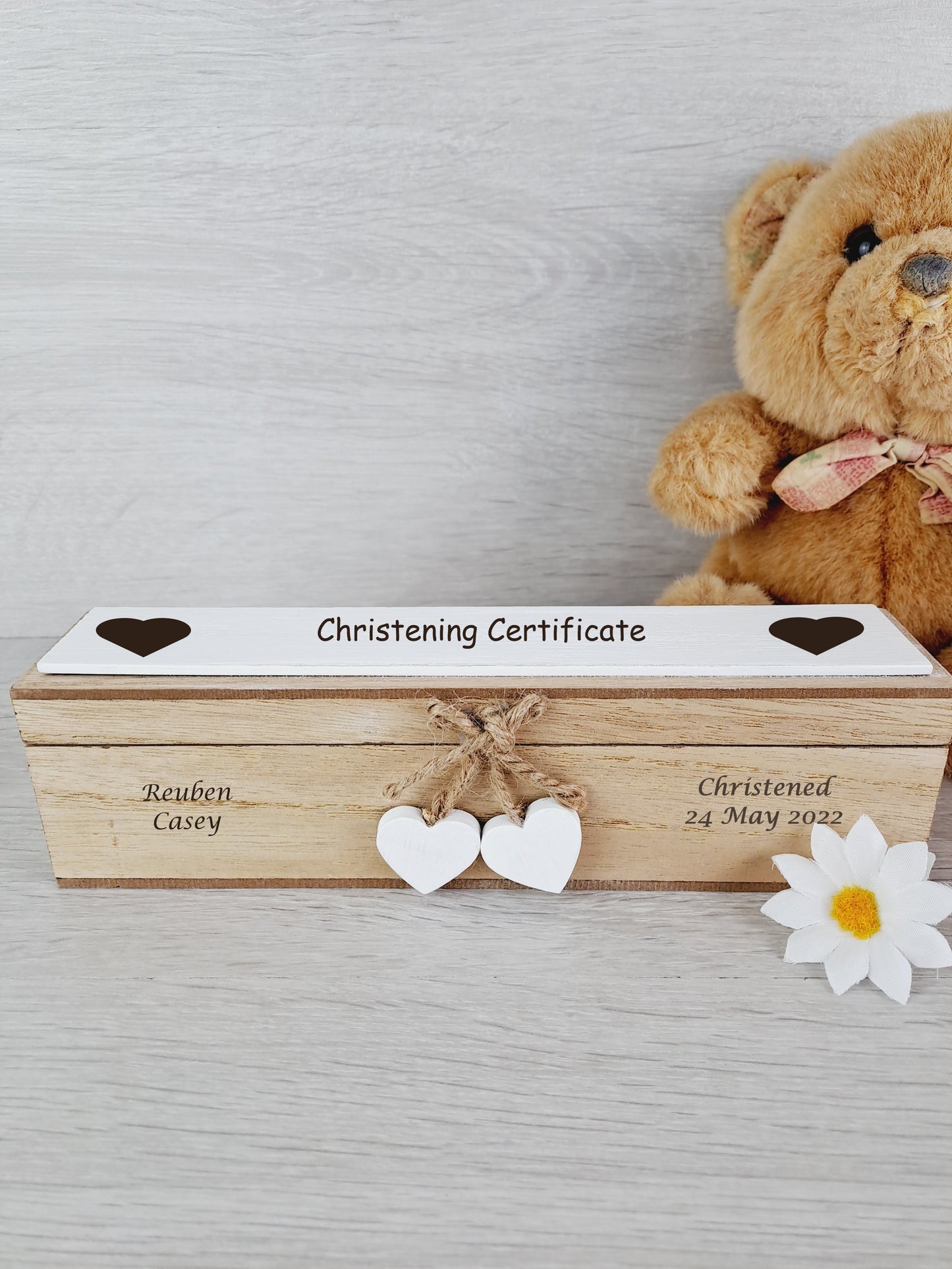 Personalised Christening Certificate Holder