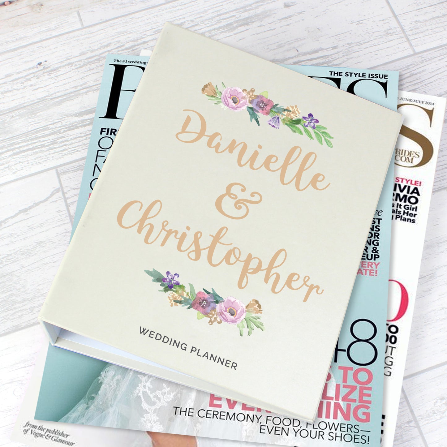 Personalised Floral Wedding Planner Engagement Gift
