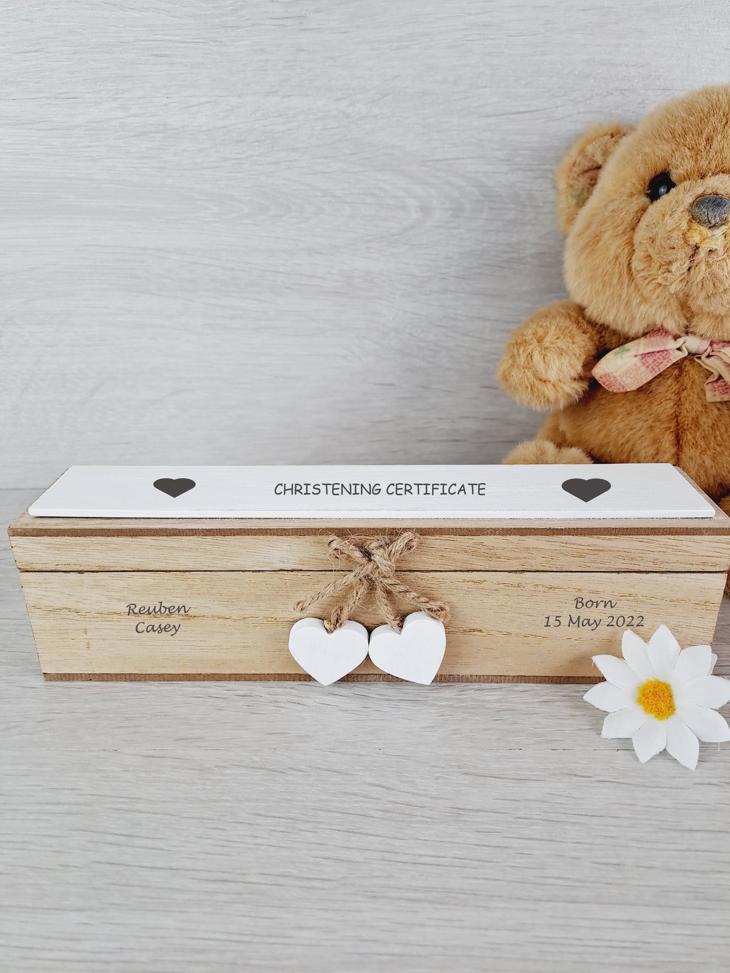 Personalised Christening Certificate Holder