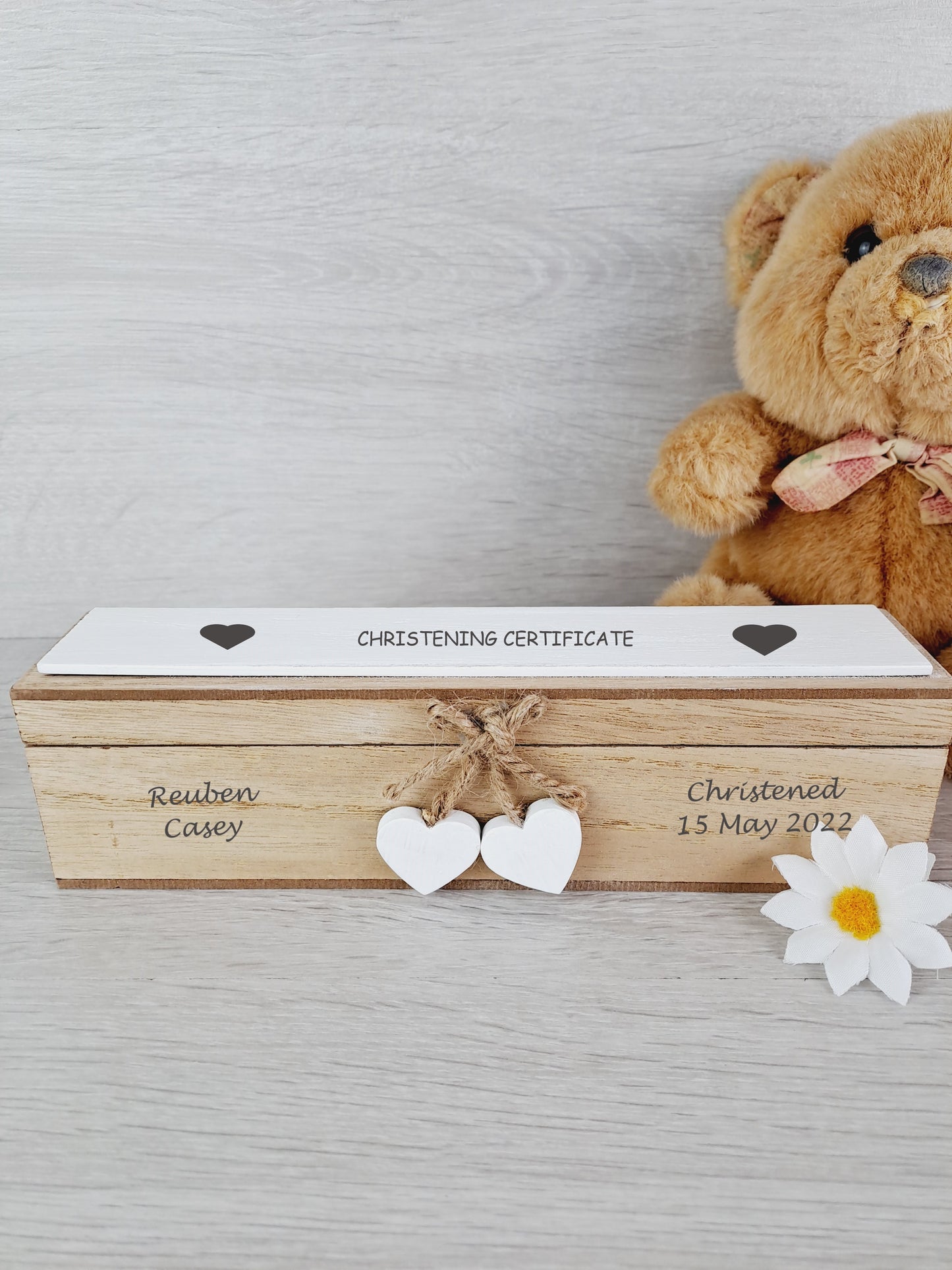 Personalised Christening Certificate Holder