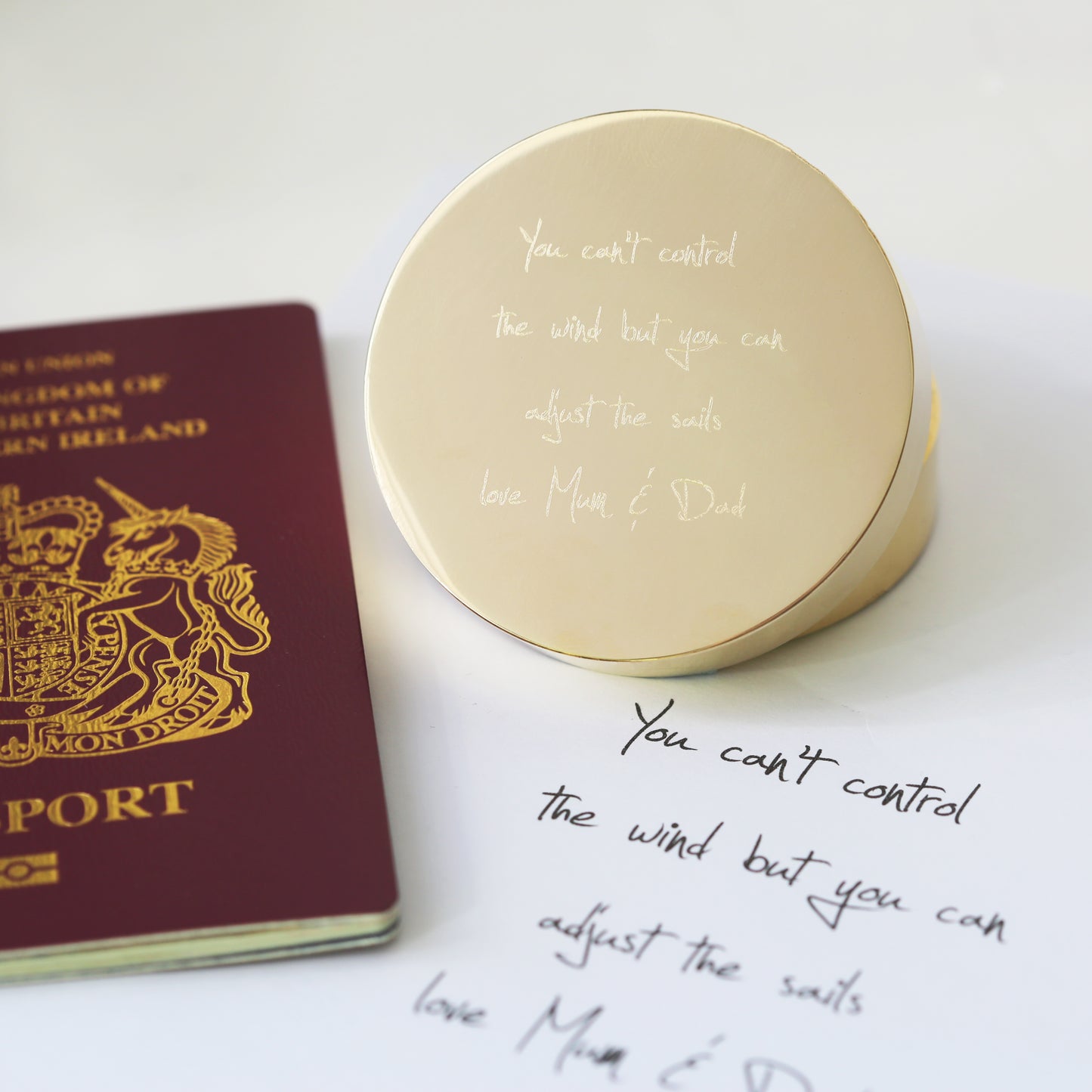 Personalised Compass Own Handwriting