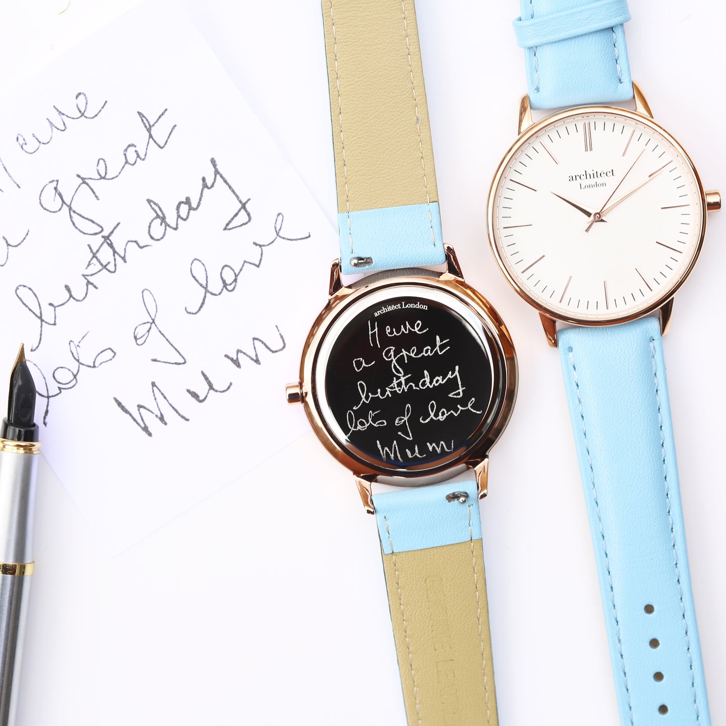 Own Handwriting Personalised Ladies Watch - Architēct Blanc