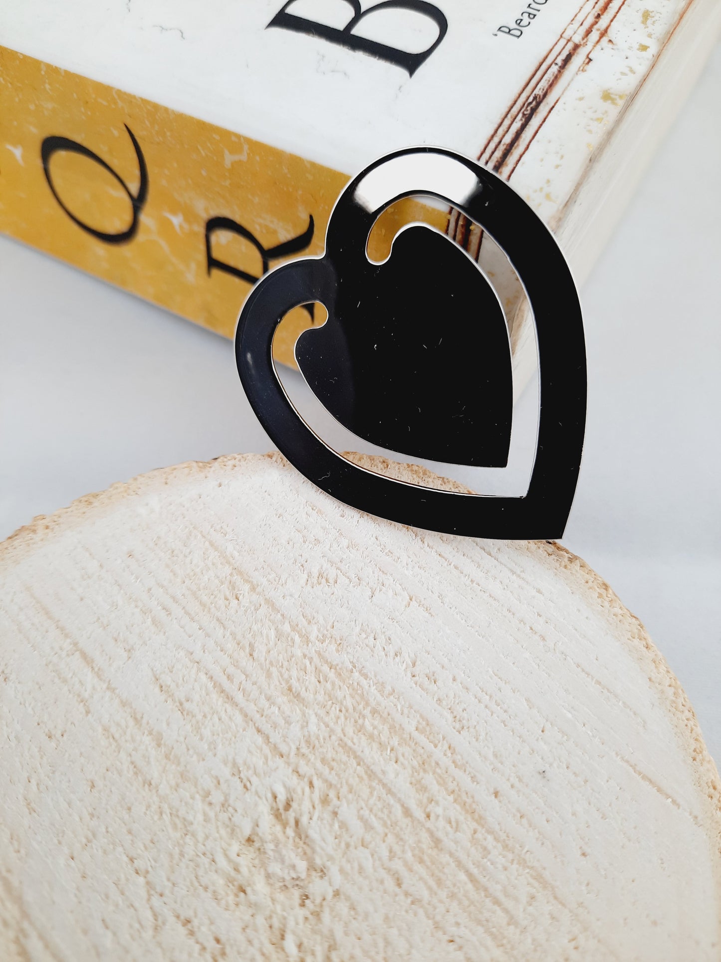 Love Heart Shaped bookmark not personalised