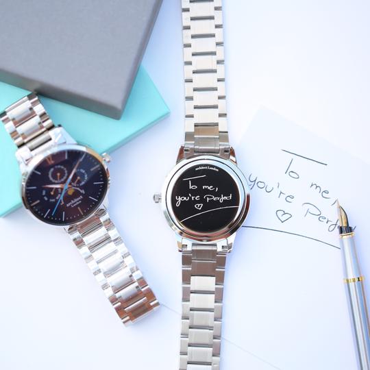 Engraved handwriting Watch