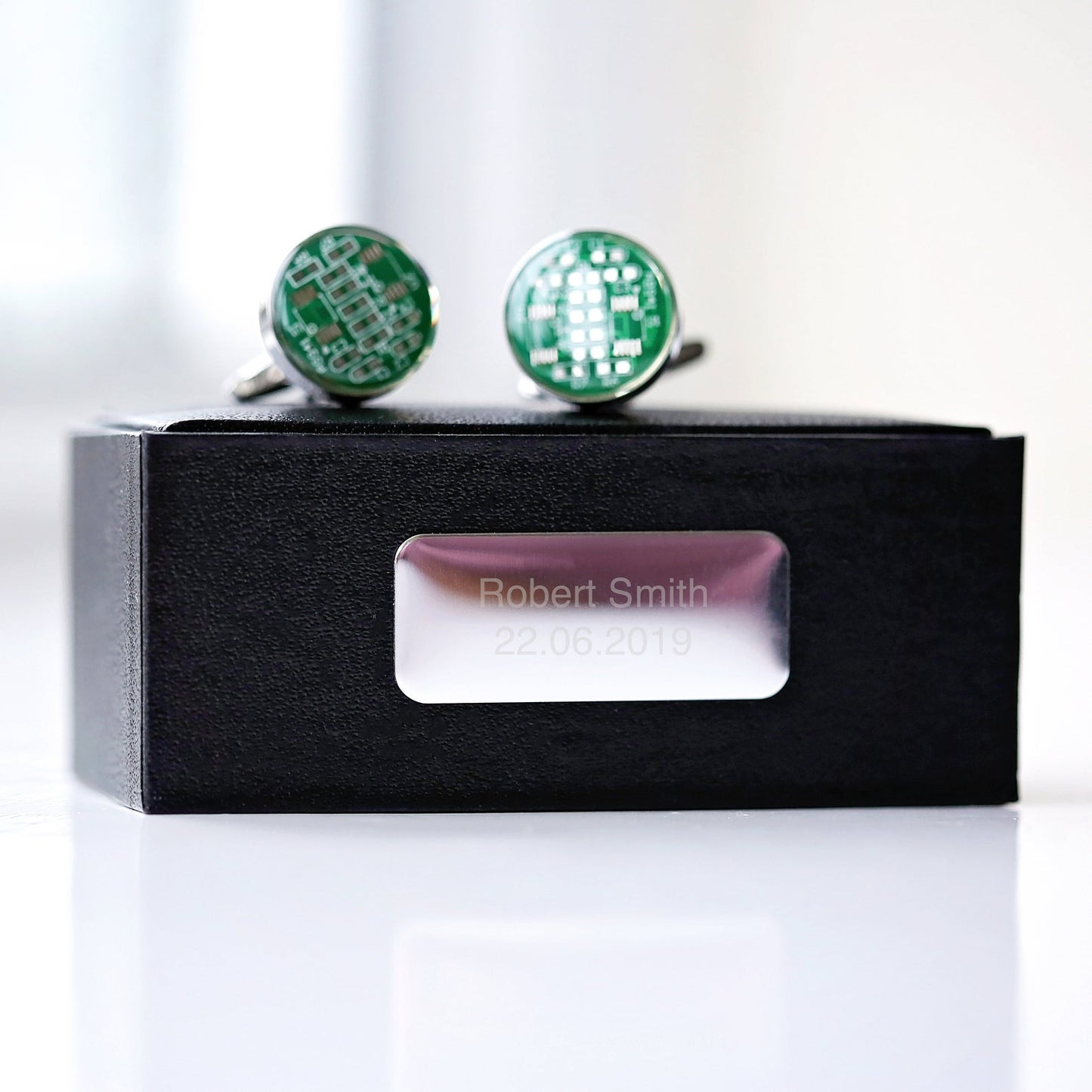 Personalised Engraved Circuit board Cufflinks