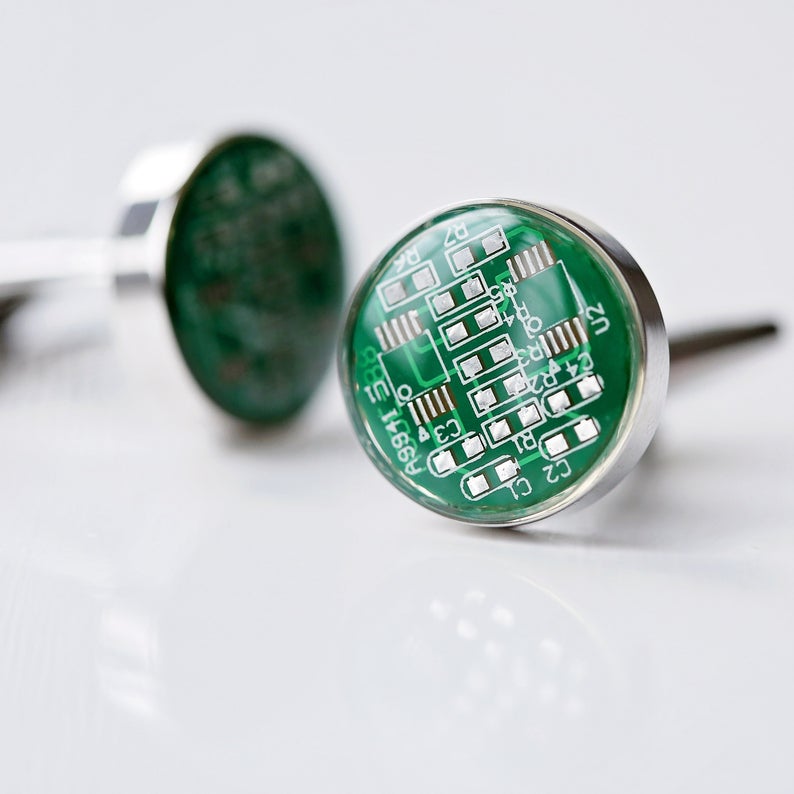 Personalised Engraved Circuit board Cufflinks