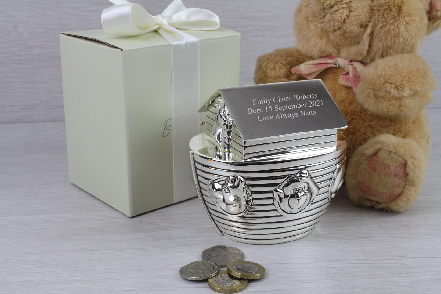 Personalised Noah's Ark Money Box