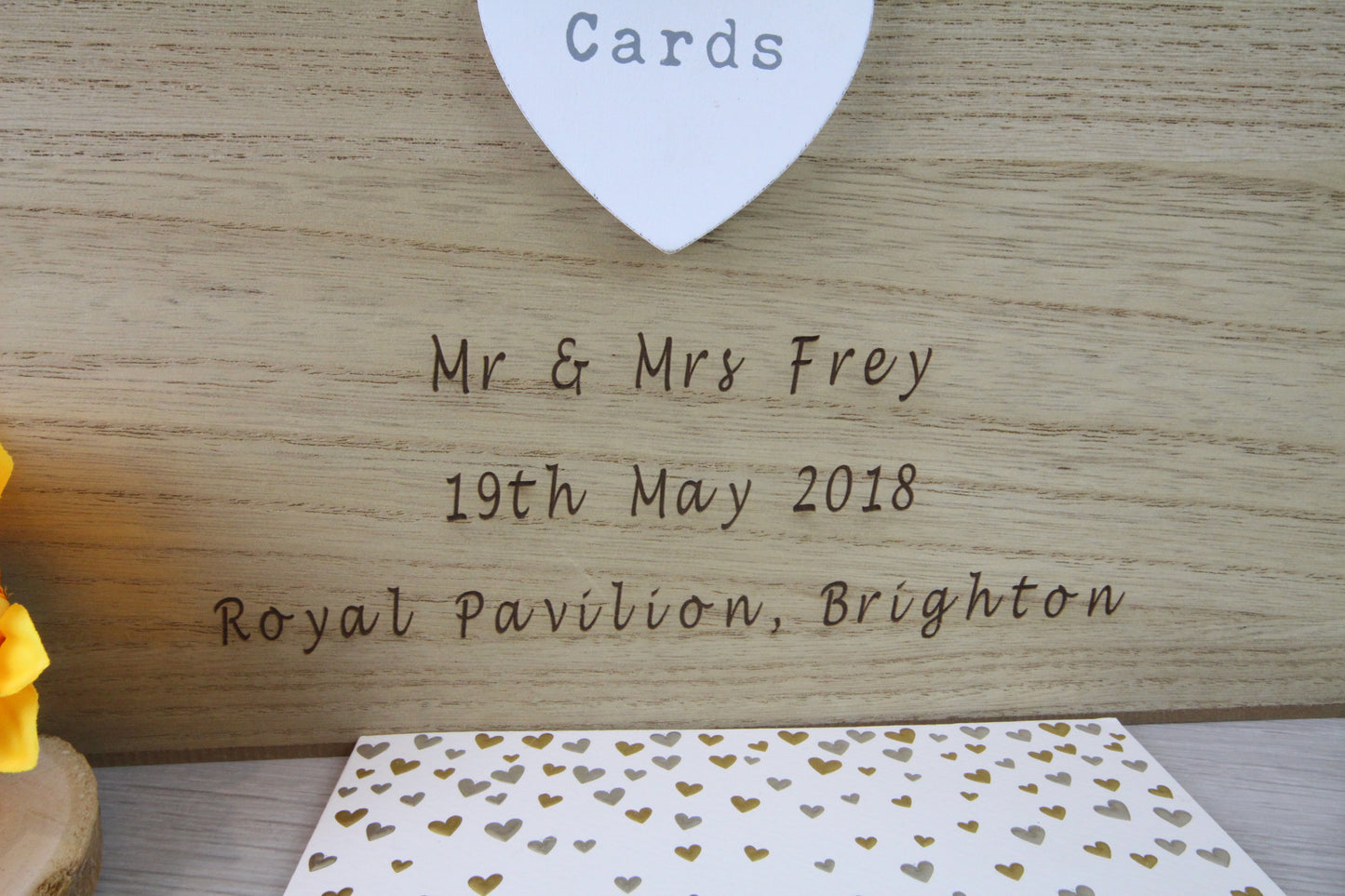 Personalised Wedding Card Box, Engraved Wedding Post Box, Wedding or Engagement Gifts