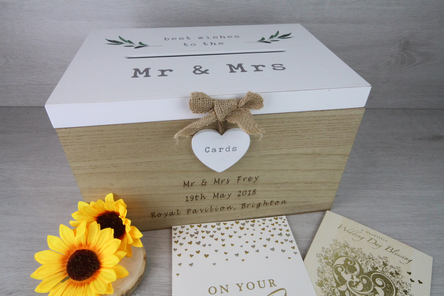 Engraved Wedding Card Box
