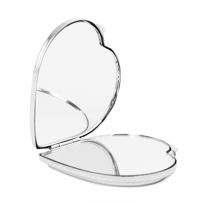 Personalised Diamante Heart Compact Mirror
