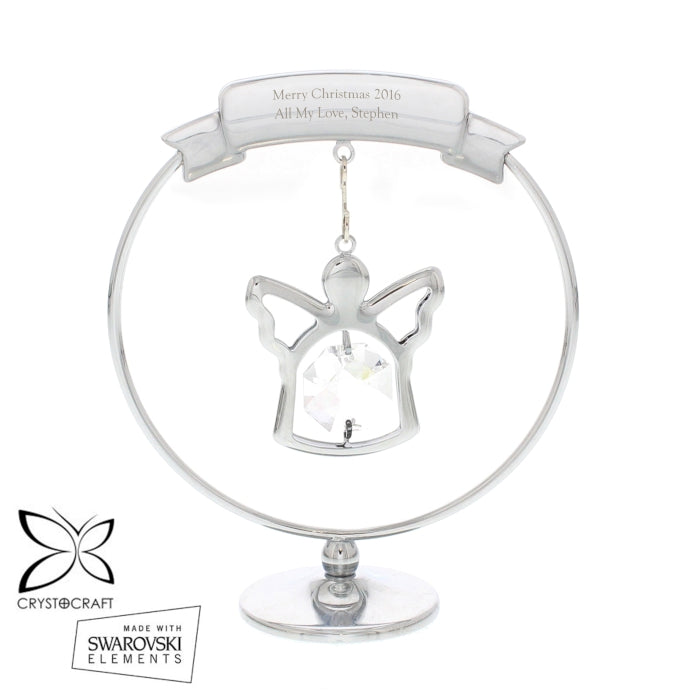 Personalised Crystocraft Angel Ornament