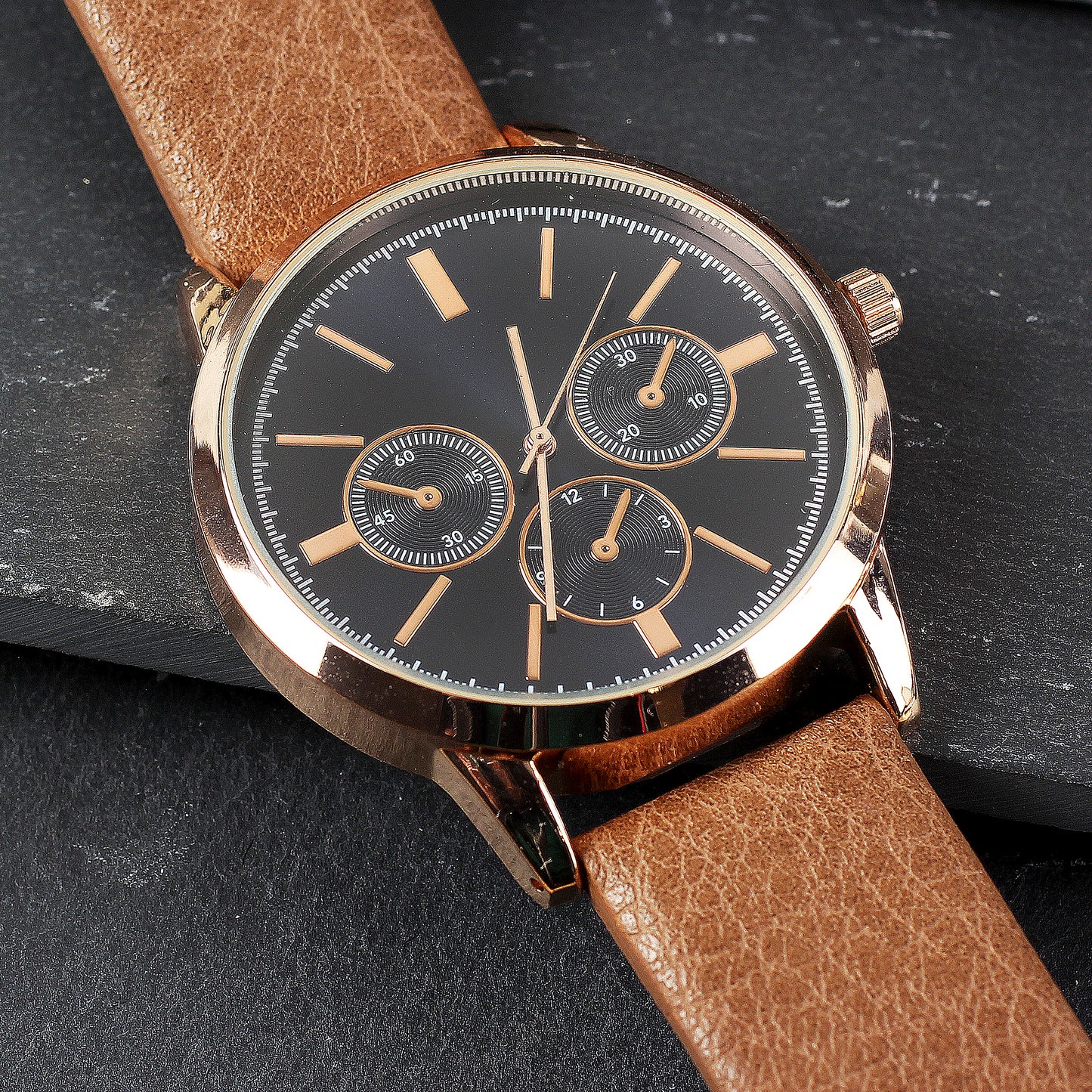 Personalised Rose Gold Men's Wrist Watch Father's Day Birthday Gift Ideas for Men