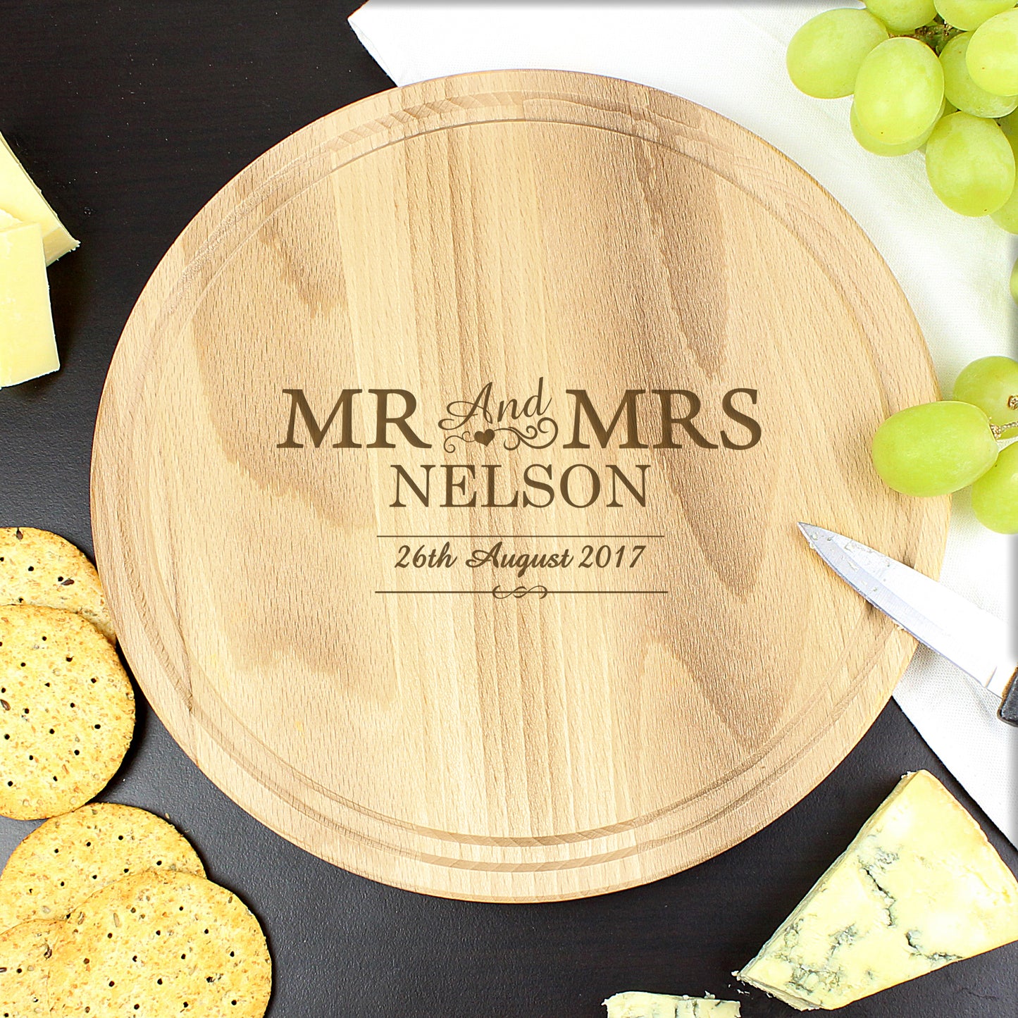 Personalised Mr & Mrs Chopping Board