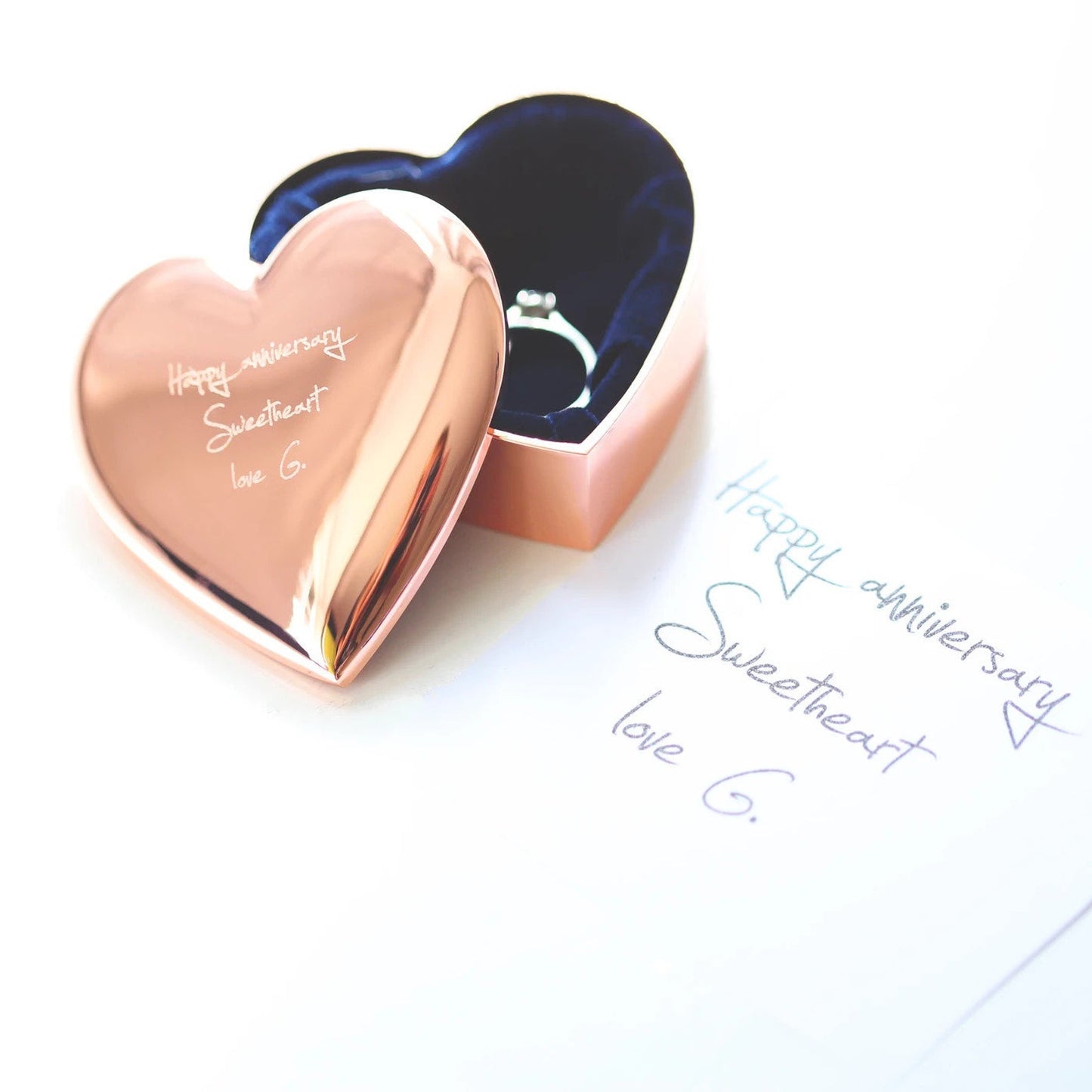 Personalised Rose Gold Trinket Box