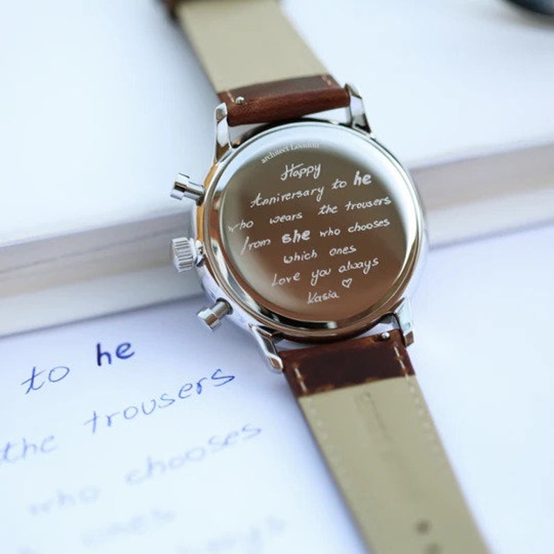 Own Handwriting Men's Watch Blue Face - Architect Motivator
