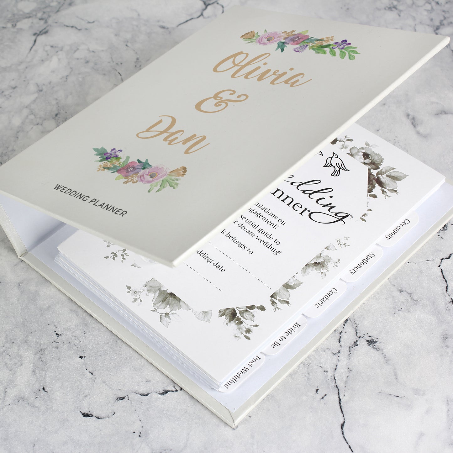 Personalised Floral Wedding Planner Engagement Gift