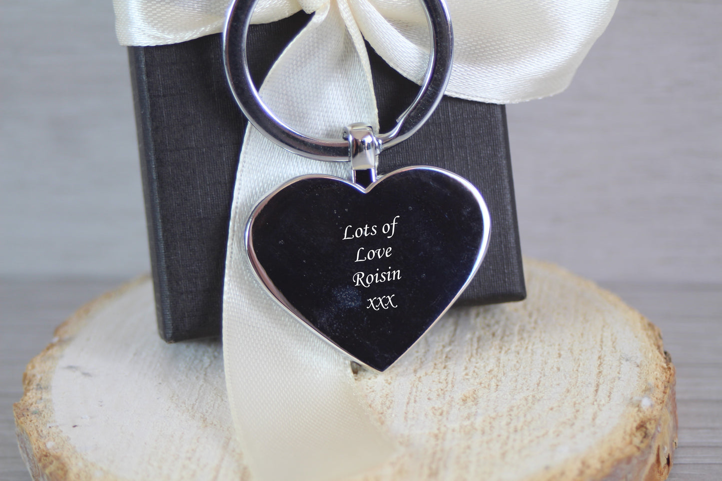 Handwriting Keyring Heart, Personalised Photo and Text Keychain, Anniversary Gift, Valentine's Mother's Day gift