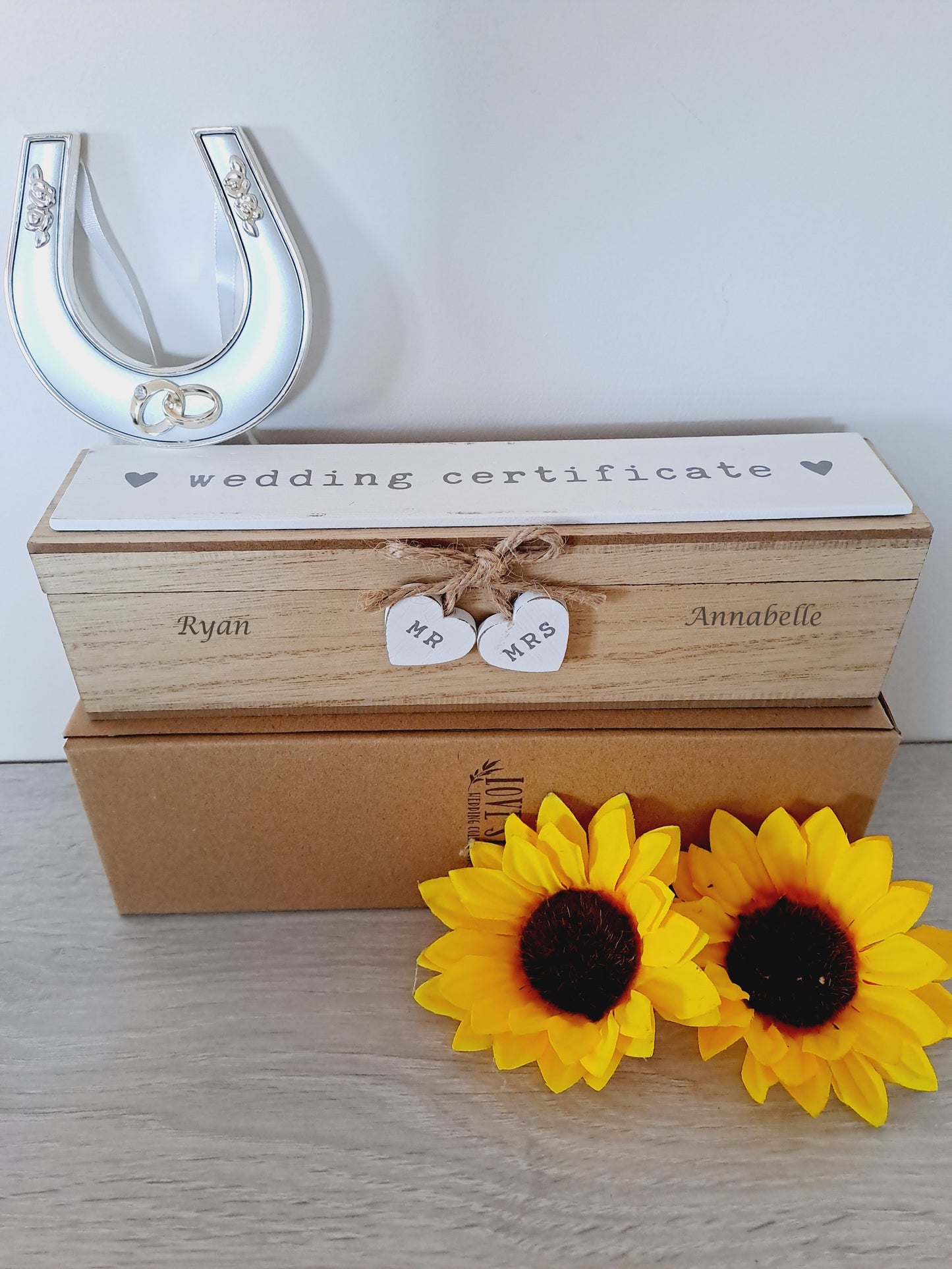 Wooden Marriage Certificate Box