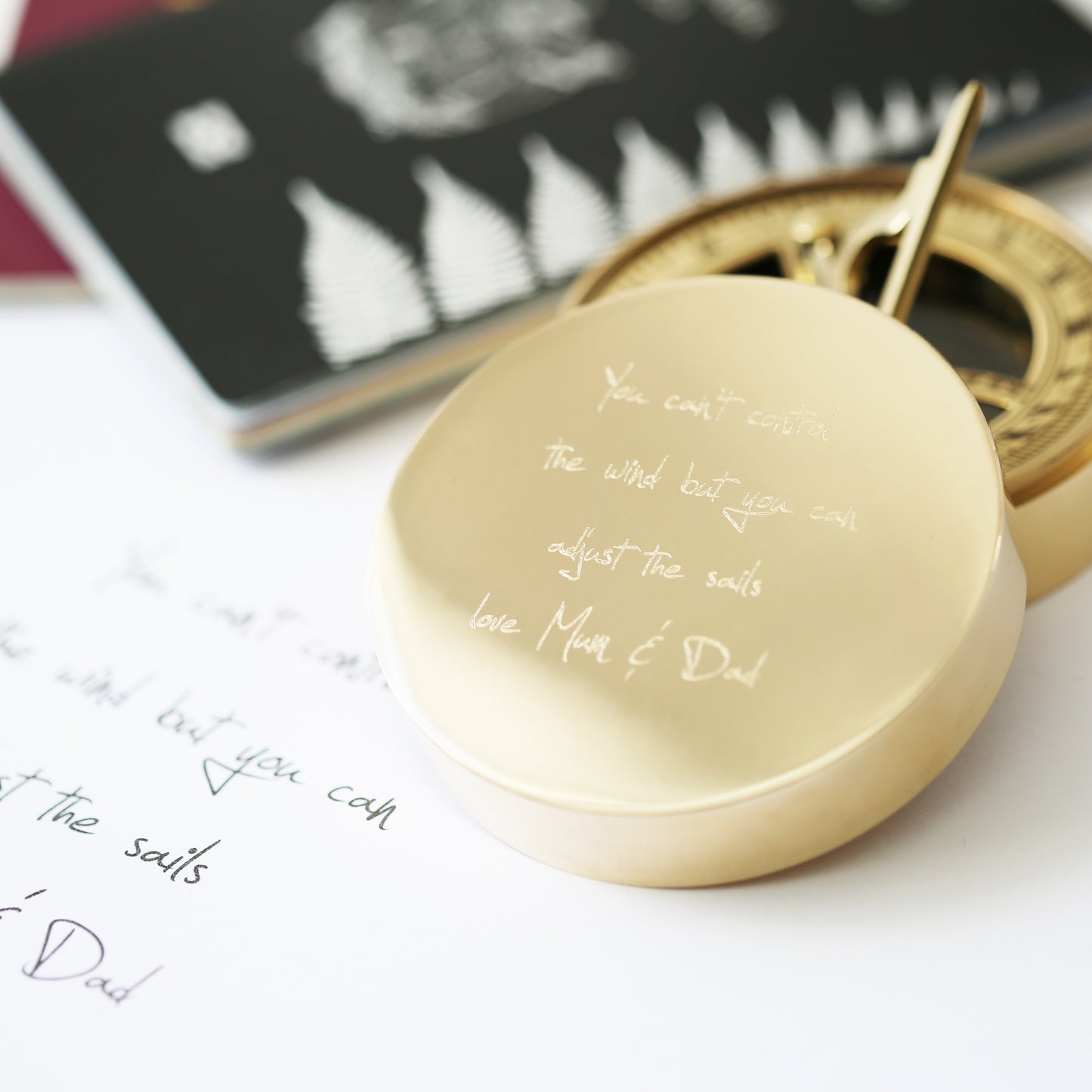 Personalised Compass Own Handwriting