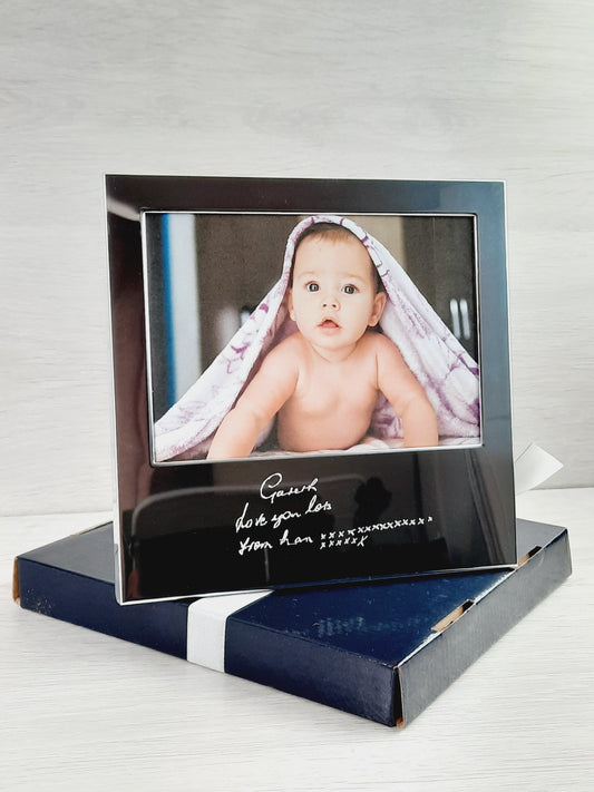 Personalised Own Handwriting Silver Frame