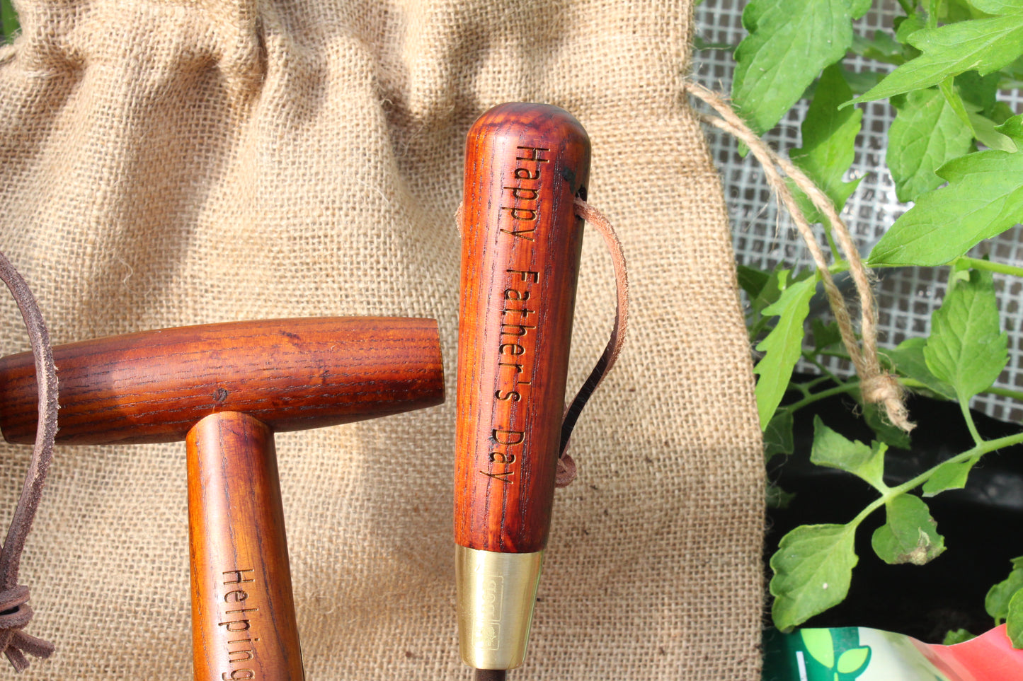 Personalised Garden Tool Set of Fork Trowel Dibber Gift