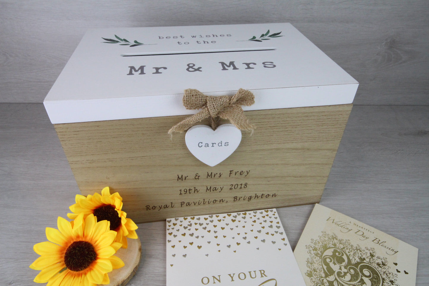 Engraved Wedding Card Box 