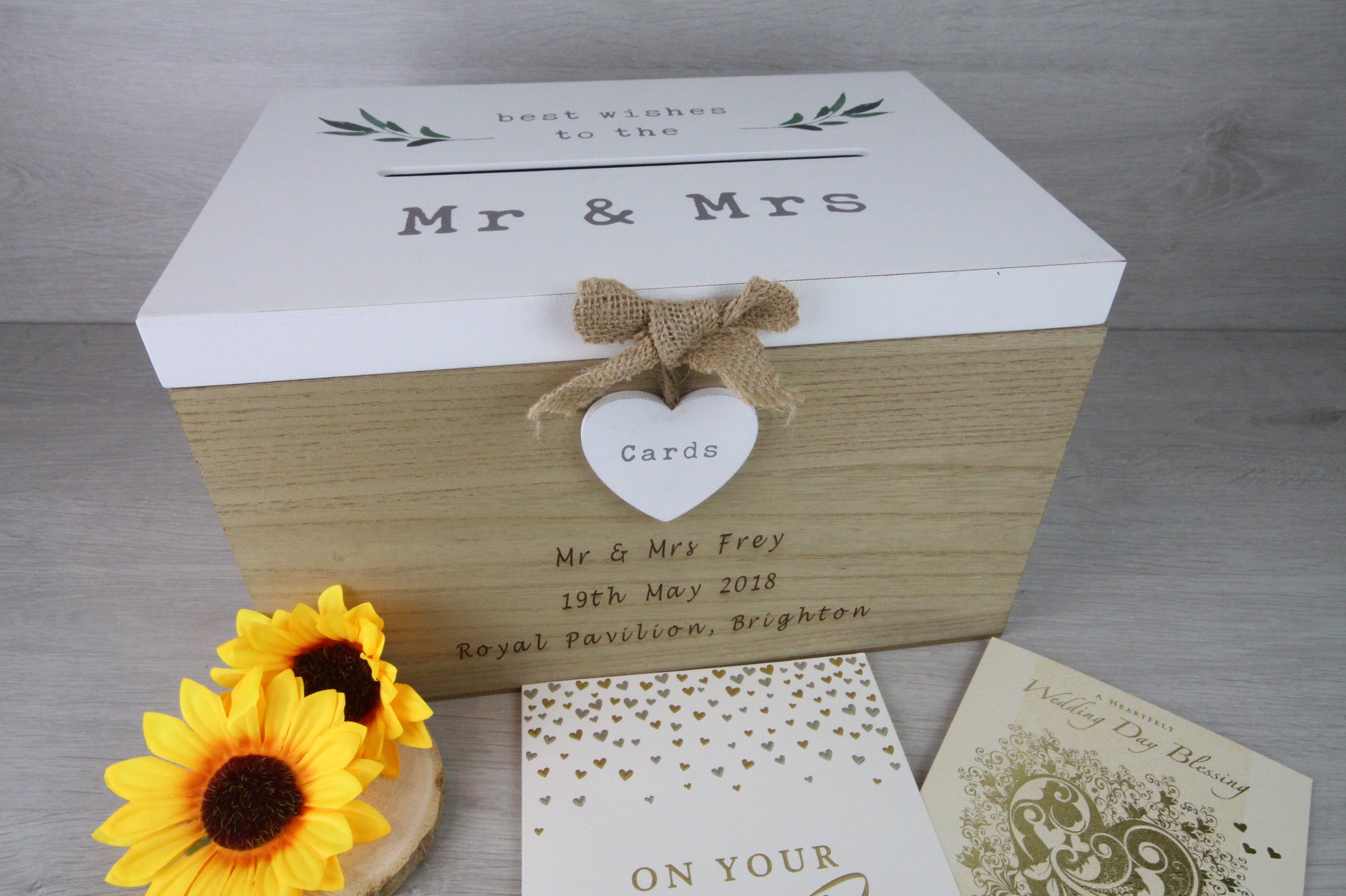 Engraved Wedding Card Box 