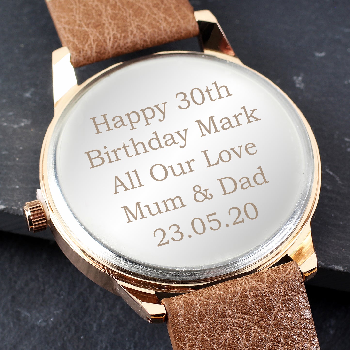 Personalised Rose Gold Men's Wrist Watch Father's Day Birthday Gift Ideas for Men