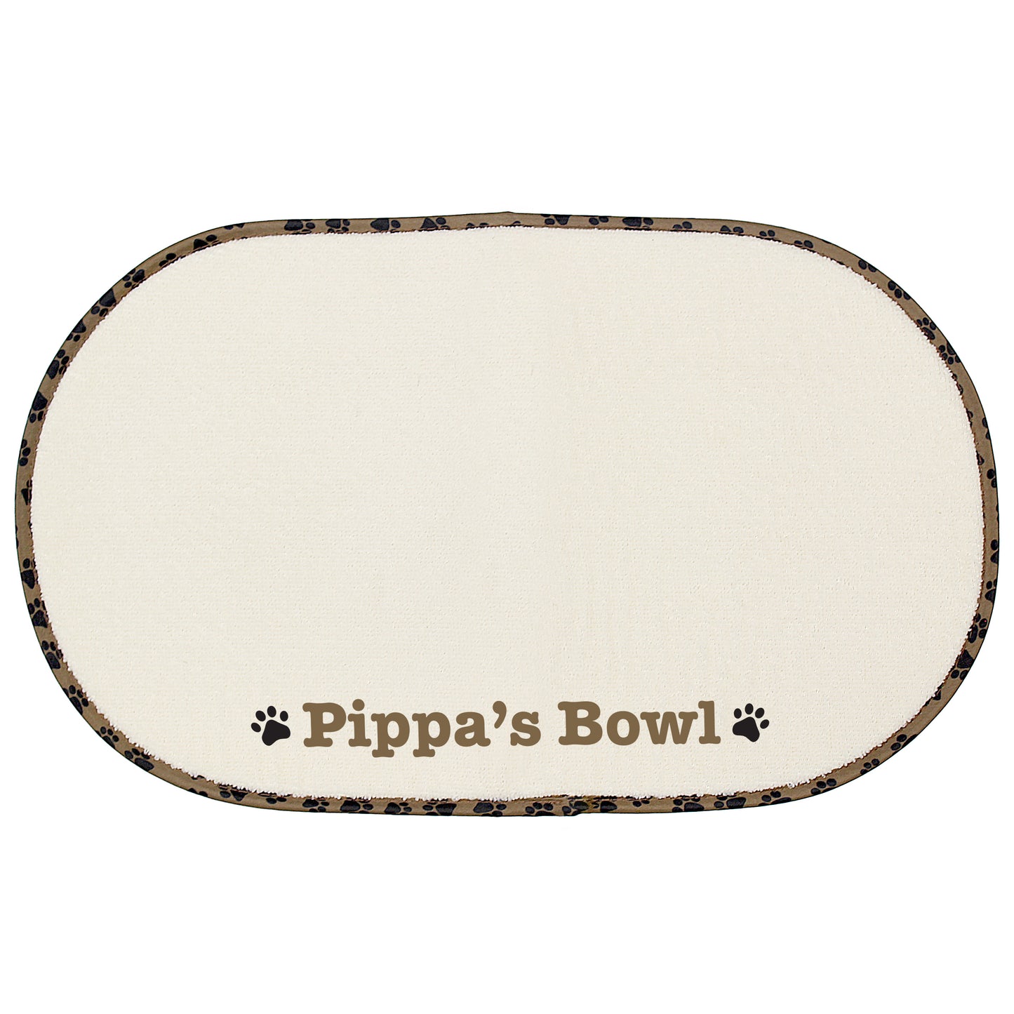 Personalised Brown Paw Print Pet Tray